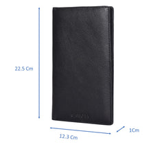 Load image into Gallery viewer, Sassora Premium Leather Bi-Fold Large RFID Black Travel Organizer