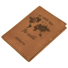 Load image into Gallery viewer, Sassora High Quality Leather Bi-Fold RFID Unisex Tan Passport Cover