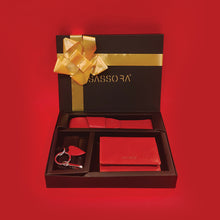 Load image into Gallery viewer, Sassora Genuine Premium Leather Women's Wallet, Keychain and Pencase Valentine's Combo Set (for her)