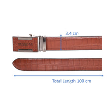 Load image into Gallery viewer, Sassora Genuine Leather Men Brown Reversible Buckle Belt