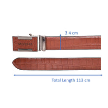 Load image into Gallery viewer, Sassora Genuine Leather Men Brown Reversible Buckle Belt