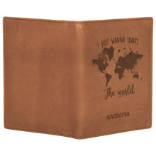 Load image into Gallery viewer, Sassora High Quality Leather Bi-Fold RFID Unisex Tan Passport Cover