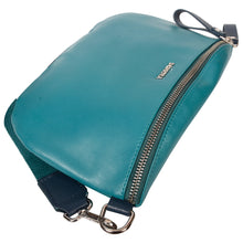 Load image into Gallery viewer, Sassora Genuine Leather Medium Blue Unisex Belt Bag Waist Pouch