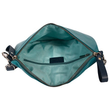 Load image into Gallery viewer, Sassora Genuine Leather Medium Blue Unisex Belt Bag Waist Pouch