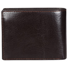 Load image into Gallery viewer, Sassora Genuine Leather Medium Dark Brown RFID Men's Wallet with 6 Card Slots