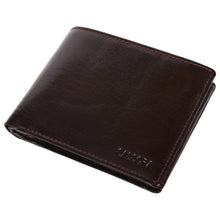 Load image into Gallery viewer, Sassora Genuine Leather Medium Dark Brown RFID Men's Wallet with 6 Card Slots