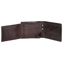 Load image into Gallery viewer, Sassora Genuine Leather Medium Dark Brown RFID Men's Wallet with 6 Card Slots