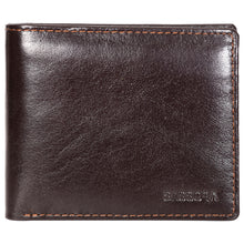 Load image into Gallery viewer, Sassora Leather Dark Brown RFID Men Bi-Fold Wallet with 7 Card Slots