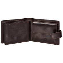 Load image into Gallery viewer, Sassora Leather Medium Dark Brown RFID Men's Wallet (9 Card Slots)