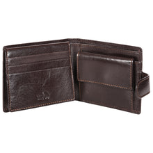 Load image into Gallery viewer, Sassora Genuine Leather Medium Dark Brown RFID Protected Men Wallet (7 Card Slots)