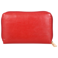 Load image into Gallery viewer, Sassora Genuine Leather Medium Size Red RFID Protected Women Wallet