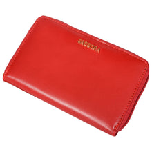 Load image into Gallery viewer, Sassora Genuine Leather Medium Size Red RFID Protected Women Wallet