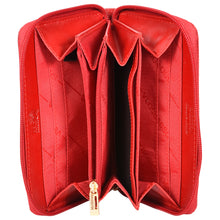 Load image into Gallery viewer, Sassora Genuine Leather Medium Size Red RFID Protected Women Wallet