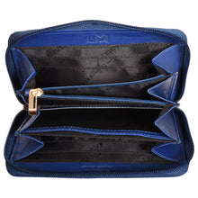 Load image into Gallery viewer, Sassora Genuine Leather Medium RFID Women Zip Around Wallet