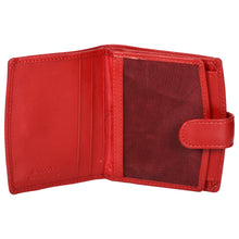 Load image into Gallery viewer, Sassora Genuine Leather Small Size Red RFID Protected girls wallet
