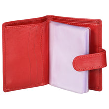 Load image into Gallery viewer, Sassora Genuine Leather Medium Size Red Unisex Business Card Holder