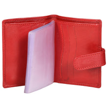Load image into Gallery viewer, Sassora Genuine Leather Medium Size Red Unisex Business Card Holder
