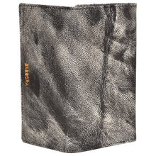 Load image into Gallery viewer, Sassora Genuine Premium Leather Washed Black White Women RFID Purse