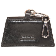 Load image into Gallery viewer, Sassora Genuine Leather Small Women Black Red Key Case