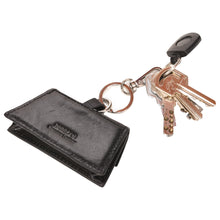 Load image into Gallery viewer, Sassora Genuine Leather Small Women Black Red Key Case