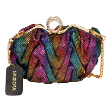 Load image into Gallery viewer, Sassora Genuine Leather Multi Color Party Clutch