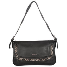 Load image into Gallery viewer, Sassora Genuine Premium Leather Black Shoulder Bag For Girls