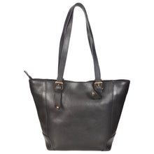 Load image into Gallery viewer, Sassora Genuine Leather Women's Large Black Tote Bag