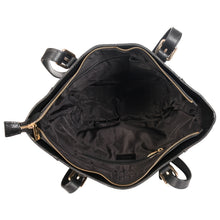Load image into Gallery viewer, Sassora Genuine Leather Women's Large Black Tote Bag