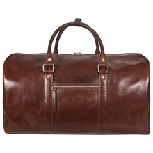 Load image into Gallery viewer, Sassora Premium Leather Brown Large Duffle Bag Without Wheels