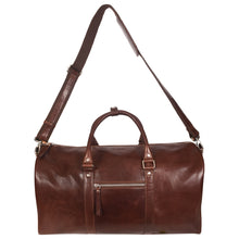 Load image into Gallery viewer, Sassora Genuine Leather Brown Large Duffle Bag Without Wheels Sassora By Leatherman Fashion