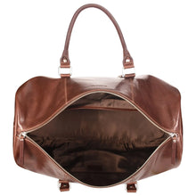 Load image into Gallery viewer, Sassora Premium Leather Brown Large Duffle Bag Without Wheels