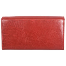 Load image into Gallery viewer, Sassora Genuine Leather Women Red RFID Protected Purse (4 Card Holders) Sassora By Leatherman Fashion