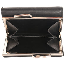 Load image into Gallery viewer, Sassora Genuine Leather Small Size Girls Black RFID Protected Wallet
