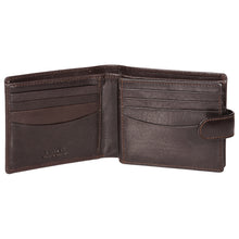 Load image into Gallery viewer, Sassora Genuine Leather Medium Dark Brown RFID Men Wallet With 12 Card Slots