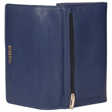 Load image into Gallery viewer, Sassora Genuine Leather Medium Blue RFID Women Travel Wallet