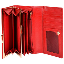 Load image into Gallery viewer, Sassora Premium Leather Medium Size Red RFID Protected Women Purse
