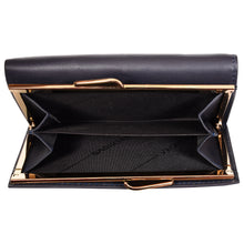 Load image into Gallery viewer, Sassora Premium Leather Medium Blue RFID Clasp Lock Women Wallet