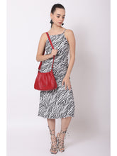 Load image into Gallery viewer, Sassora Genuine Premium Leather Medium Size Red Women Sling Bag