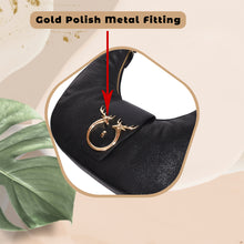 Load image into Gallery viewer, Sassora High Quality Premium 100% Leather Women's Black Party Moon Bag