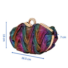 Load image into Gallery viewer, Sassora Genuine Leather Multi Color Party Clutch