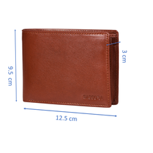 Load image into Gallery viewer, Sassora Genuine Leather Medium Brown RFID Bi-Fold Men&#39;s Wallet
