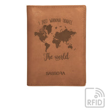 Load image into Gallery viewer, Sassora High Quality Leather Bi-Fold RFID Unisex Tan Passport Cover