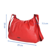 Load image into Gallery viewer, Sassora Genuine Premium Leather Medium Size Red Women Sling Bag