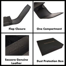 Load image into Gallery viewer, Sassora Genuine Premium Leather Black fountain pencase (Set of 1)