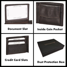 Load image into Gallery viewer, Sassora Genuine Leather Small Dark Brown Wallet for Men and Women Sassora By Leatherman Fashion