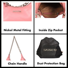 Load image into Gallery viewer, Sassora Genuine Leather Pink Women Small Shoulder Bag