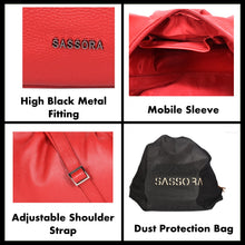 Load image into Gallery viewer, Sassora Genuine Premium Leather Medium Size Red Women Sling Bag