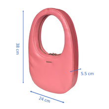 Load image into Gallery viewer, Sassora Genuine Premium Leather Women Pink Medium Structural Handbag