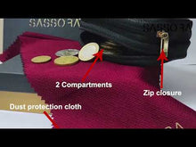 Load and play video in Gallery viewer, Sassora 100% Genuine Leather Women Small Coin Pouch