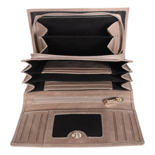 Load image into Gallery viewer, Sassora Genuine Leather Medium Size Red RFID Protected Women Purse ( 13 Card Slots)